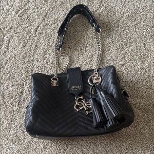 GUESS Black Chunky Shoulder Bag
